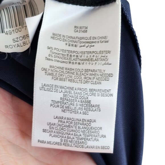 BCBGMaxazria Blue Aqua Short Sleeve Wrap Dress Sz S - Picture 7 of 8